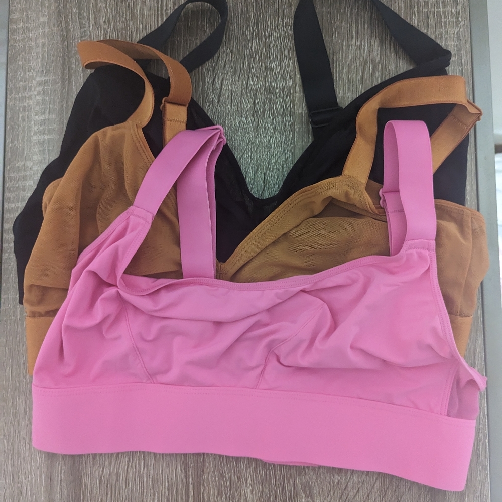 LOT of 3, size 1 Parade unlined bralettes NWOT